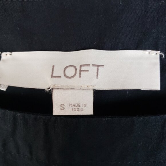 LOFT Embroidered Eyelet Lace Peplum Cotton Blouse Top size S Women's - Picture 3 of 14